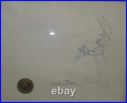 Chuck Jones Bugs Bunny Production Cel & Production Pencil Drawing signed, 1/1