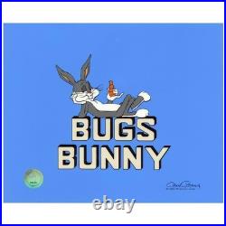 Chuck Jones Bugs Bunny Title Card Hand Signed Hand Painted Ltd. Ed. Cel