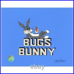 Chuck Jones Bugs Bunny Title Card Signed, Hand Painted Limited Edition Sericel