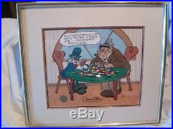 Chuck Jones Bugs Bunny Two Pair Hare 1994 Framed Signed Le Hand Painted Cel