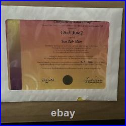Chuck Jones Bugs Bunny Two Pair Hare 1994 Framed Signed Limited Edition Cel #