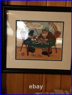 Chuck Jones Bugs Bunny Two Pair Hare 1997 Framed Signed Le Hand Painted Cel