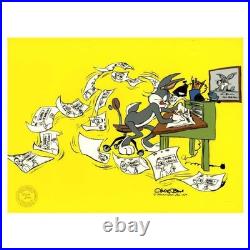 Chuck Jones Bugs Director Chuck Amuck Signed, Hand Painted Ltd Ed Sericel