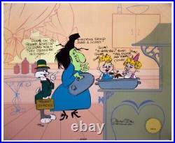 Chuck Jones Bugs & Witch Hazel Truant Officer LE (#656/750) Cel, Signed withCOA