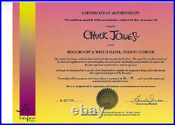 Chuck Jones Bugs & Witch Hazel Truant Officer LE (AP 52/75) Cel, Signed 1994