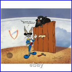 Chuck Jones Bugs and Gulli-Bull Animation Cel Hand Painted Color #d Hand Signed