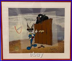 Chuck Jones Bugs and Gulli-bull Signed Cel Setup, Custom Framed