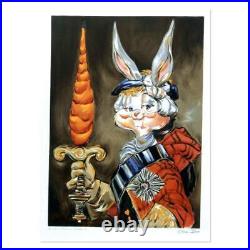 Chuck Jones Bunny Prince Charlie Hand Signed Limited Fine Art Stone Lithograph