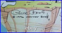 Chuck Jones COYOTE CROSSING Bugs Bunny Hand Signed painted Looney Tunes cel COA