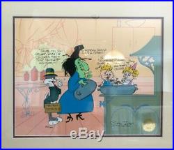 Chuck Jones Cel Bugs And Witch Hazel Truant Officer Signed #382/750