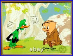 Chuck Jones Cel Signed Daffy Duck Porky Pig Limited Art Looney Tunes Robin Hood