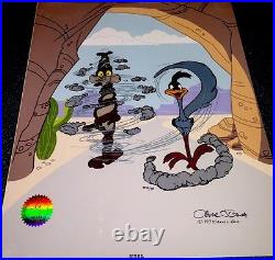 Chuck Jones Cel Signed Road Runner Coyote Turnabout Is Fair Play Artist Proof