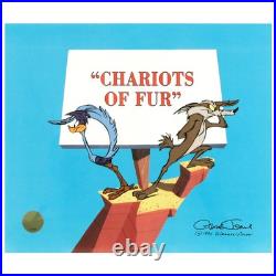 Chuck Jones Chariots of Fur Cel HAND PAINTED COLOR #'d Hand Signed, COA