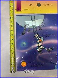 Chuck Jones DAFFY DUCK Looney Landing Hand Signed painted Looney Tunes cel COA