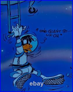 Chuck Jones DUFFY DUCK Looney Landing Hand Signed painted Looney Tunes cel COA