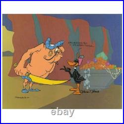 Chuck Jones Daffy And Hassan Call Me A Cab Hand Signed Hand Painted Sericel