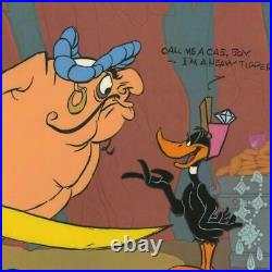 Chuck Jones Daffy And Hassan Call Me A Cab Hand Signed Hand Painted Sericel