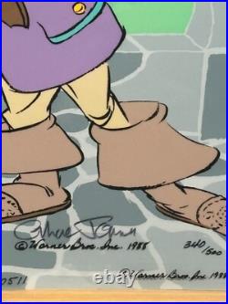 Chuck Jones Daffy Cavalier LE Hand-painted Cel, Signed, COA, 1988 340/500