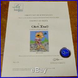 Chuck Jones Daffy Cavalier Sold Out LtdEd Animation Cel No. & Hand Signed withCOA