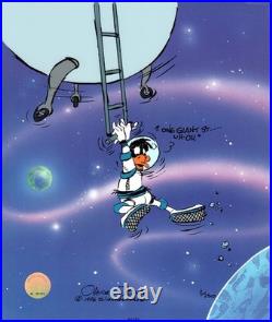 Chuck Jones Daffy Duck Looney Landing Animation Cell Signed Autograph CJ COA