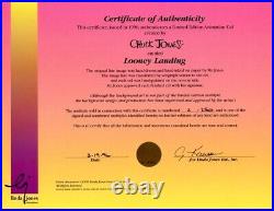 Chuck Jones Daffy Duck Looney Landing Animation Cell Signed Autograph CJ COA