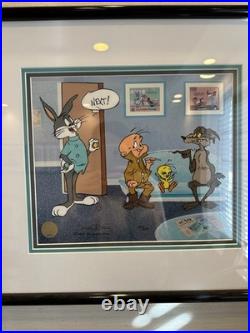 Chuck Jones Dental Themed Series Hand Painted Cel, Signed, Certified and Framed