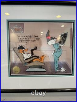 Chuck Jones Dental Themed Series Hand Painted Cel, Signed, Certified and Framed