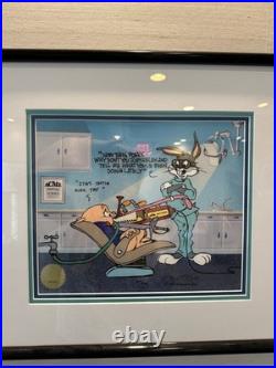 Chuck Jones Dental Themed Series Hand Painted Cel, Signed, Certified and Framed