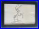 Chuck Jones Drawing On Antique Paper, Framed On Wood, Signed And Sealed