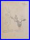 Chuck Jones Drawing on old paper (Handmade) signed and stamped artwork