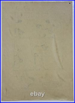 Chuck Jones Drawing on old paper (Handmade) signed and stamped artwork