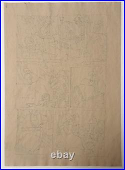 Chuck Jones Drawing on old paper (Handmade) signed and stamped artwork