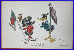 Chuck Jones Drawing on paper (Handmade) signed Mixed Media