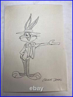 Chuck Jones Drawing on paper (Handmade) signed and stamped mixed media vtg art