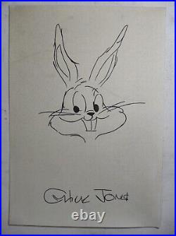 Chuck Jones Drawing on paper (Handmade) signed and stamped mixed media vtg art