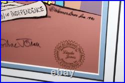 Chuck Jones Ducklaration (#446/750) Hand-painted cel, Signed, COA, 1990s