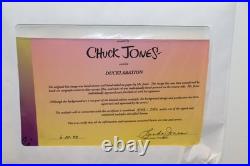 Chuck Jones Ducklaration (#446/750) Hand-painted cel, Signed, COA, 1990s