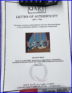 Chuck Jones Ducklaration of Independence (#640/750) Hand-Painted Cel Signed COA