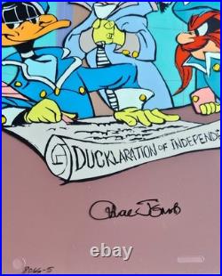 Chuck Jones Ducklaration of Independence Hand Signed painted Looney Tunes cel