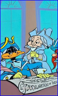 Chuck Jones Ducklaration of Independence Hand Signed painted Looney Tunes cel