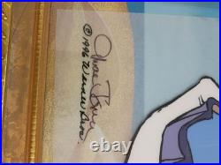Chuck Jones HAND SIGNED Mine Mine Mine Hand Painted Sericel Cartoon Daffy COA