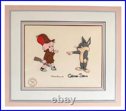 Chuck Jones Hand Painted Animation Cell Bugs Bunny Elmer Fudd Warner Brothers
