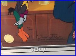 Chuck Jones Hand Painted Signed Cel Nasty Canasta Featuring Daffy Duck
