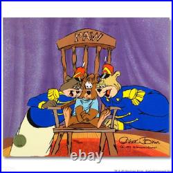 Chuck Jones Hand Signed Animation Cel BEAR FOR PUNISHMENT COA