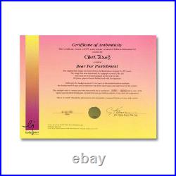 Chuck Jones Hand Signed Animation Cel BEAR FOR PUNISHMENT COA Chuck Jones Hand Signed Animation Cel BEAR FOR PUNISHMENT COA