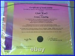 Chuck Jones Hand Signed Animation Cel DAFFY DUCK Framed LOONEY LANDING COA