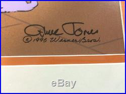 Chuck Jones Hand Signed Animation Cel DAFFY DUCK Framed RUDE JESTER COA fr