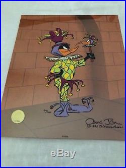 Chuck Jones Hand Signed Animation Cel DAFFY DUCK RUDE JESTER BUGS BUNNY COA