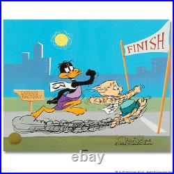 Chuck Jones Hand Signed Animation Cel SAUSAGE FACTORY Daffy Duck Porky Pig COA