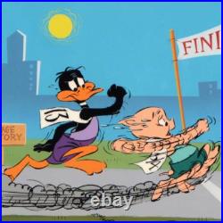 Chuck Jones Hand Signed Animation Cel SAUSAGE FACTORY Daffy Duck Porky Pig COA